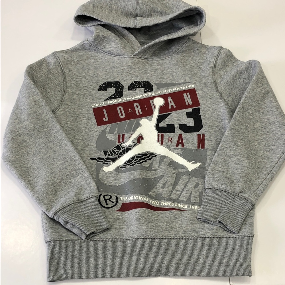 Jordan Pullover Hoodie – Youth Small (8–10) – Heather Gray